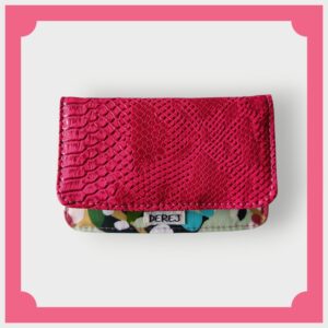 étui monnaie rose vif