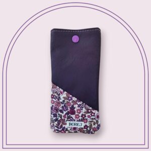 étui lunettes violet