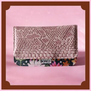 Etui monnaie rose fleuri